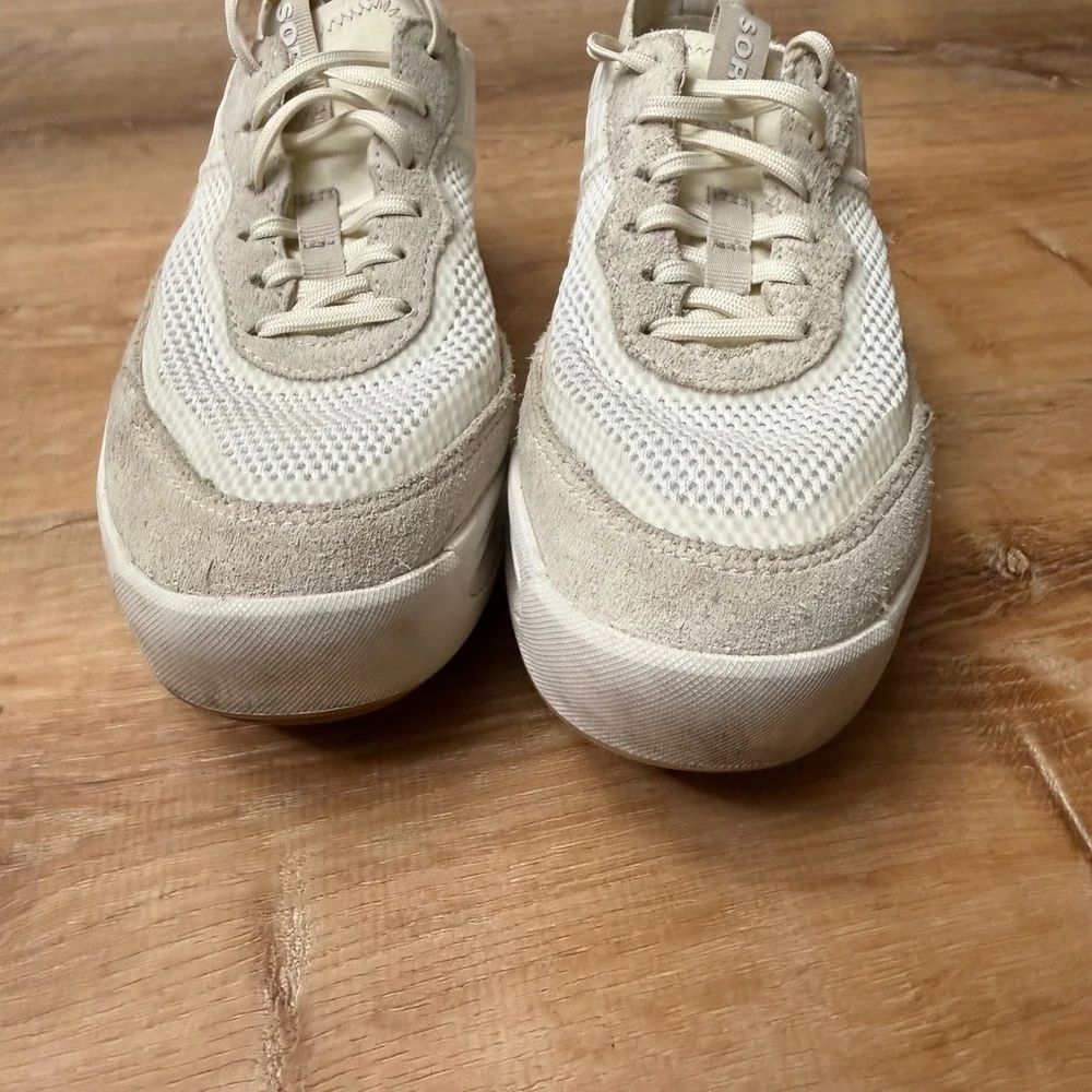 Sorel Womens Size 6.5 ONA‎ 503 Low Knit Sea Salt Chalk Platform Sneakers Shoes